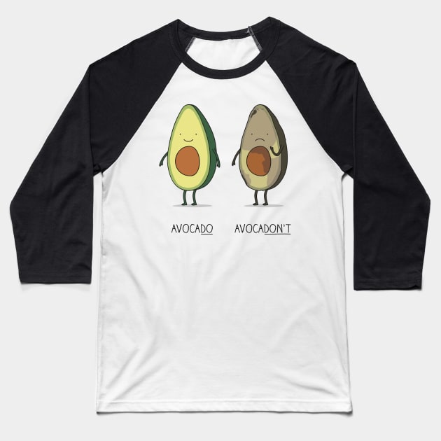 Eat your avocado right! Baseball T-Shirt by milkyprint